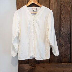 Vintage 90's April Cornell Embroidered Top Blouse Small Cottagecore Prairie